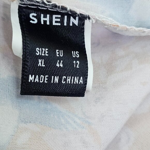 Shein Roses and Bird Print Wide Leg Pants Size XL - Picture 11 of 11